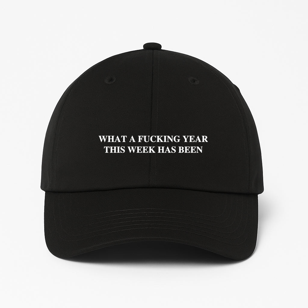 WHAT A FUCKING YEAR DAD HAT
