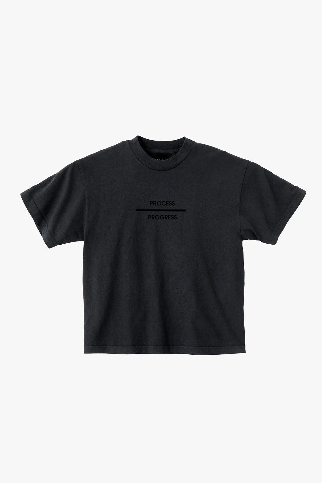 PROCESS OVER PROGRESS UNISEX T-SHIRT | BLACK ON BLACK PRINT